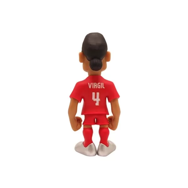 Back view of the Van Dijk MINIX Figurine, highlighting the details of his Liverpool kit and strong posture.