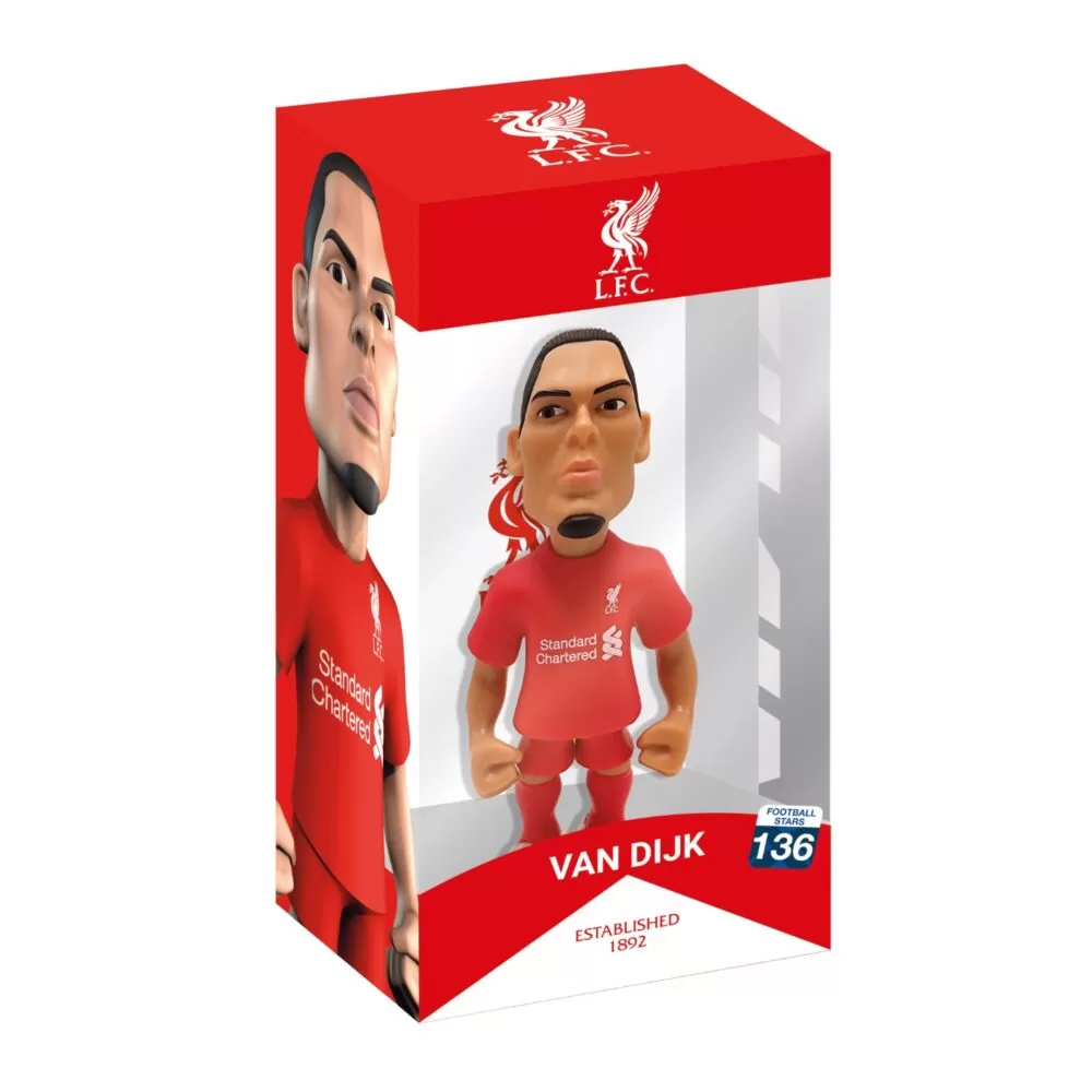 View of the packaging for the Van Dijk MINIX Figurine, featuring window display box design with clear packaging for protection.