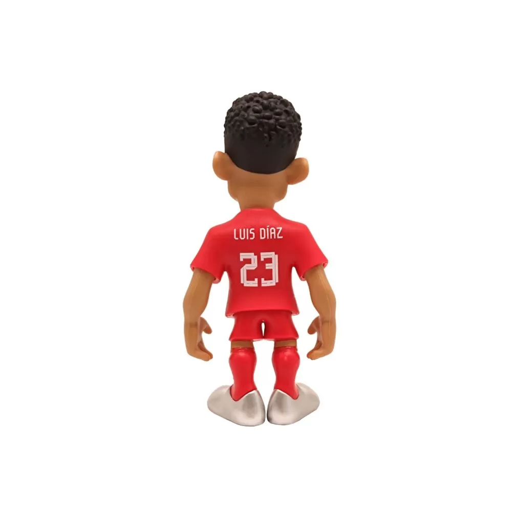 Back view of the Luis Diaz MINIX Figurine, highlighting his kit and athletic posture.