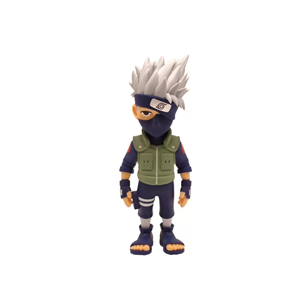 Front view of the Kakashi Minix Figurine, showcasing his ninja attire, Sharingan, and confident expression.