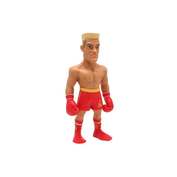 Front unboxed view of the Ivan Drago Minix Figurine, showcasing the intricate details of his boxing gear and physique.