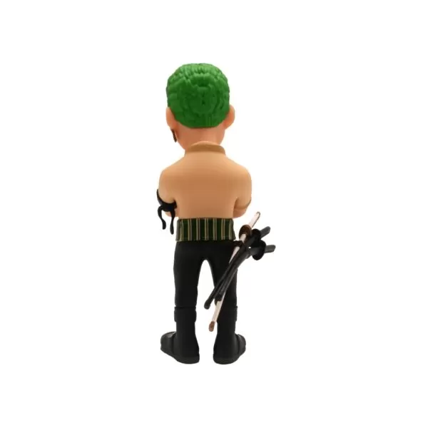 Back view of the Zoro MINIX Figurine, highlighting the details of his swords and battle-ready posture.