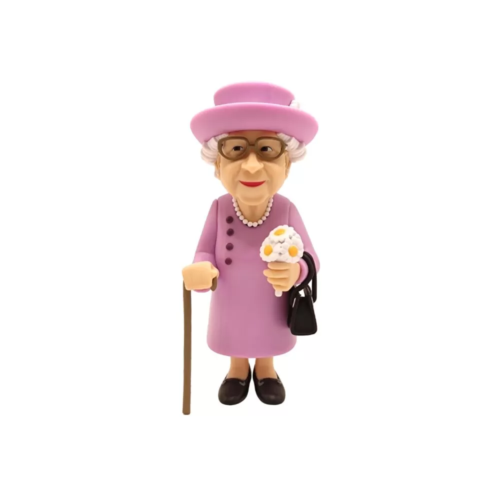 Front view of the Queen Elizabeth II MINIX Figurine, showcasing her royal and dignified expression.