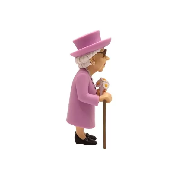 Alternate side view of the Queen Elizabeth II MINIX Figurine, offering a different angle of the monarch.