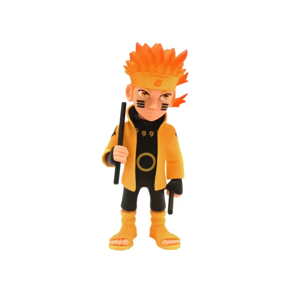 Front view of the Naruto Shippuden MINIX Figurine, showcasing his orange ninja outfit, headband, and determined expression.