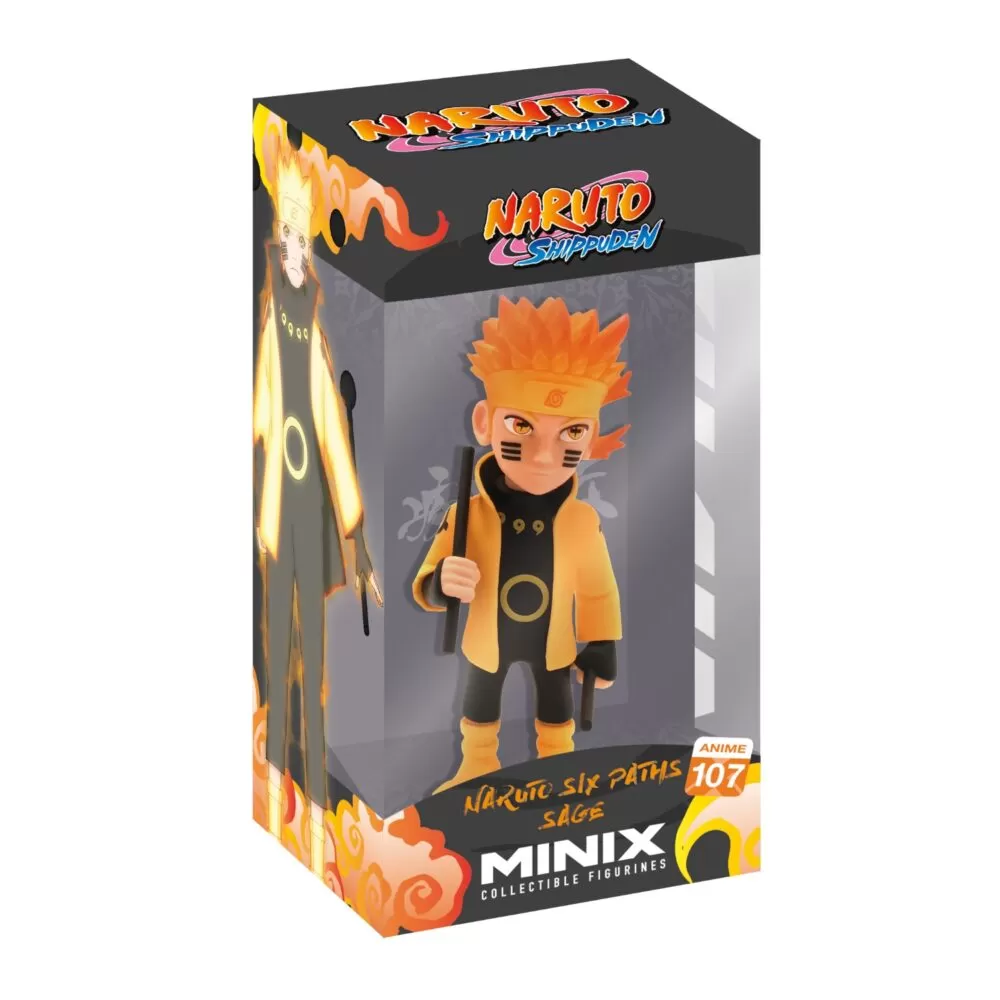 View of the packaging for the Naruto Shippuden MINIX Figurine, featuring window display box design with clear packaging for protection.