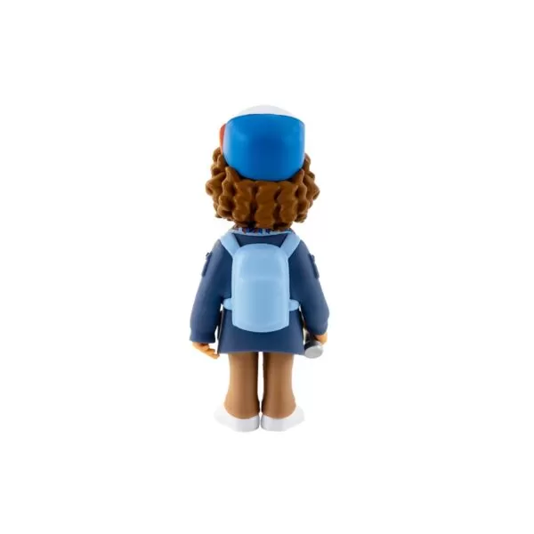 Back view of the Dustin Minix Figurine, highlighting the details of his casual outfit.