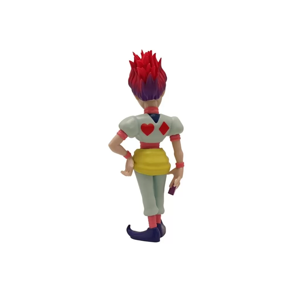 Back view of the Hisoka MINIX Figurine, highlighting the details of his costume and posture.