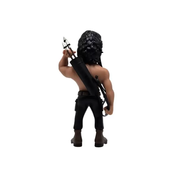 Back view of the Rambo MINIX Figurine, highlighting his tactical gear and combat stance.