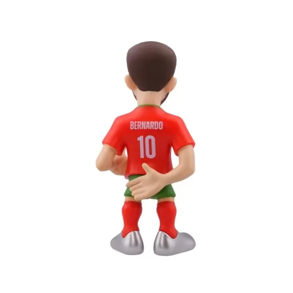 Back view of the Bernardo Silva Minix Figurine, highlighting the attention to detail in his Portugal kit and posture.