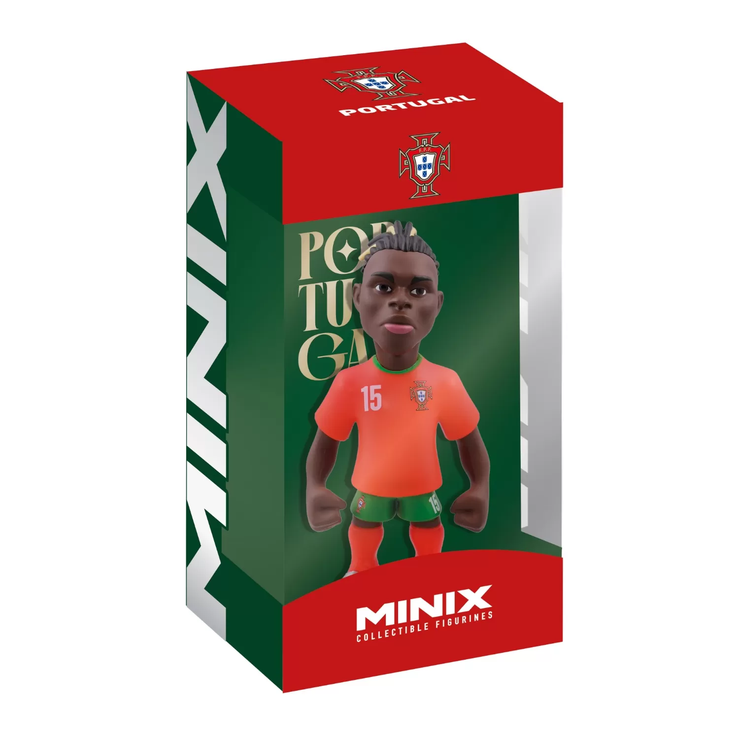 View of the packaging for the Rafael Leao Minix Figurine, featuring window display box design with clear packaging for protection.