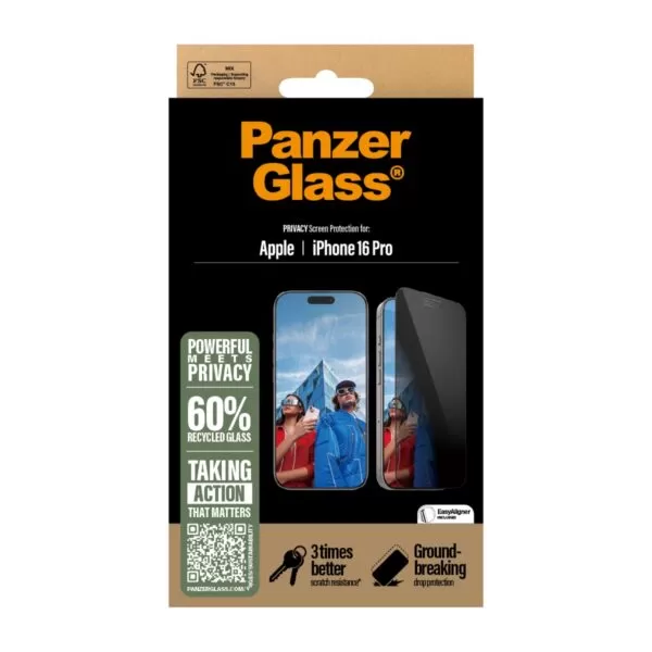 Apple iPhone 16 Pro PanzerGlass Privacy Screen Protector - Image 4