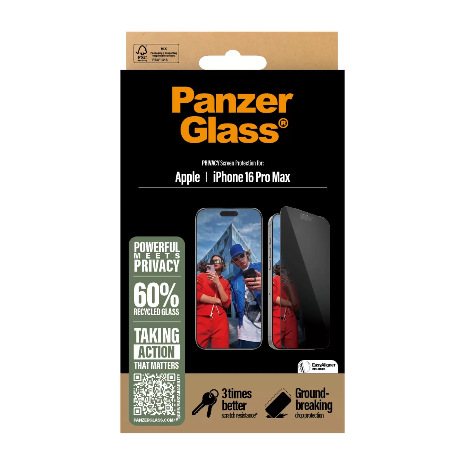 Apple iPhone 16 Pro Max PanzerGlass Privacy Screen Protector - Image 4