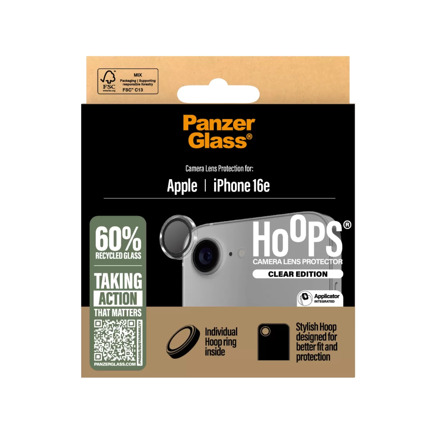 Apple iPhone 16e PanzerGlass Hoops Camera Lens Protector - Image 2
