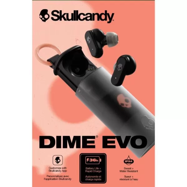Skullcandy Dime® Evo TWS True Wireless Earbuds – Black - Image 4