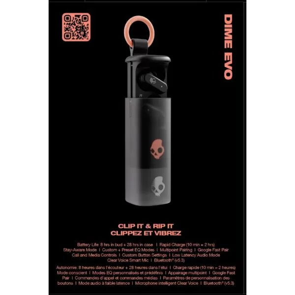 Skullcandy Dime® Evo TWS True Wireless Earbuds – Black - Image 3