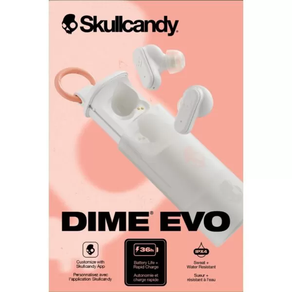 Skullcandy Dime® Evo TWS True Wireless Earbuds – Bone - Image 4