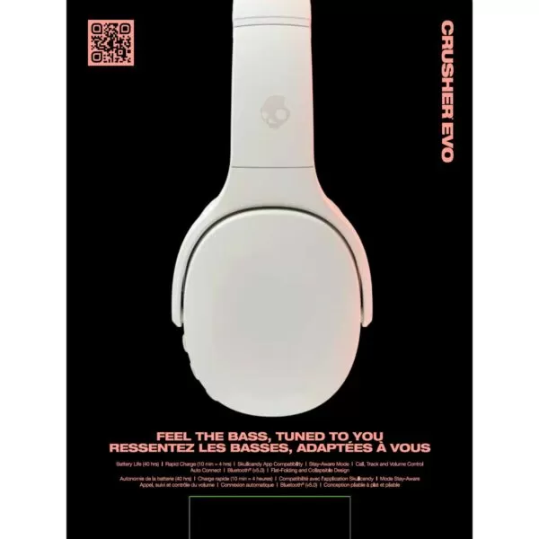 Skullcandy Crusher® Evo Wireless Headphones - Bone - Image 4