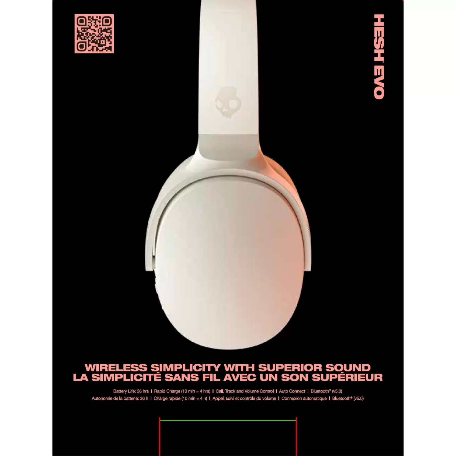 Skullcandy Hesh Evo Wireless Headphones - Bone - Image 4