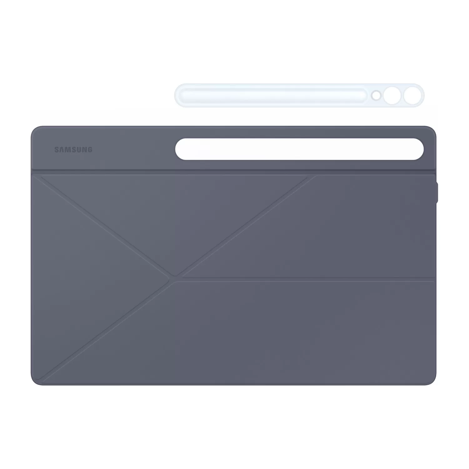 Samsung Tab S10 Ultra Smart Book Cover shown folded, highlighting its lightweight and travel-friendly design.