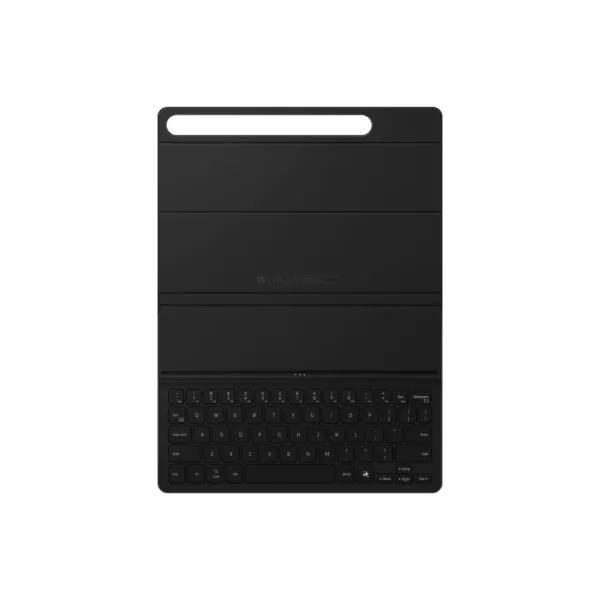 Magnetic attachment feature of Samsung Galaxy Tab S9 Black Keyboard Slim Book Cover for secure installation.