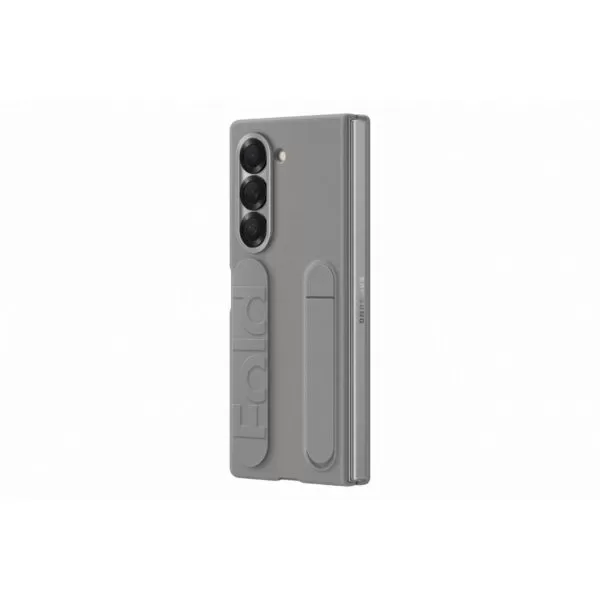 Samsung Galaxy Z Fold6 Case - Official Samsung Standing Cover With Strap - Grey - Image 2