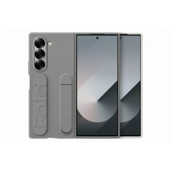 Samsung Galaxy Z Fold6 Case - Official Samsung Standing Cover With Strap - Grey - Image 7