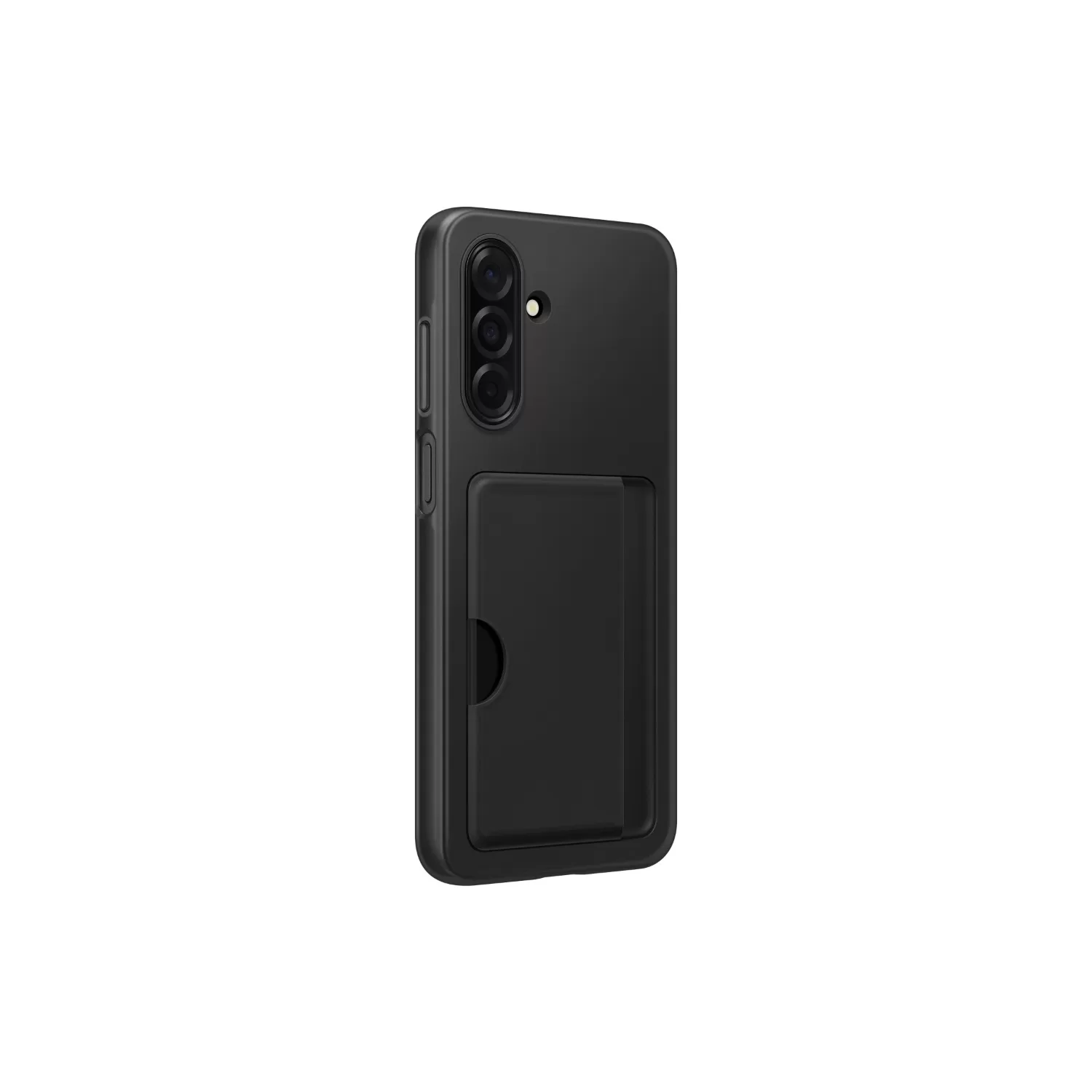 Angled view of the Official Samsung Card Slot Case for Samsung Galaxy A26 in black