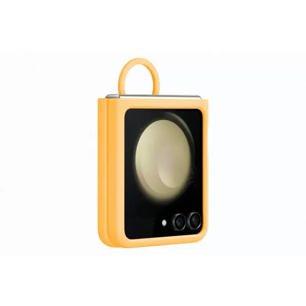 Samsung Galaxy Z Flip5 Apricot Silicone Case With Ring - Apricot - Image 2