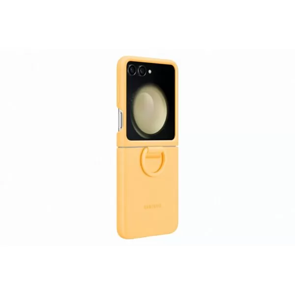 Samsung Galaxy Z Flip5 Apricot Silicone Case With Ring - Apricot - Image 3