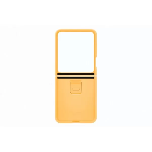 Samsung Galaxy Z Flip5 Apricot Silicone Case With Ring - Apricot - Image 4