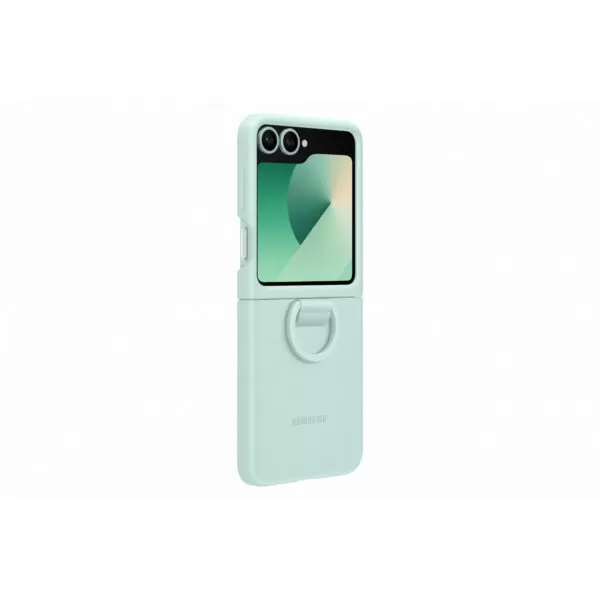 Samsung Galaxy Z Flip6 Mint Silicone Case With Ring - Mint