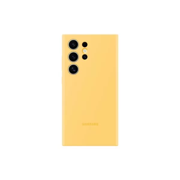 Samsung Galaxy S24 Ultra Case - Official Samsung Silicone Cover - Yellow - Image 2