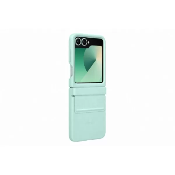 Samsung Galaxy Z Flip6 Case - Official Samsung Vegan Leather Cover - Mint