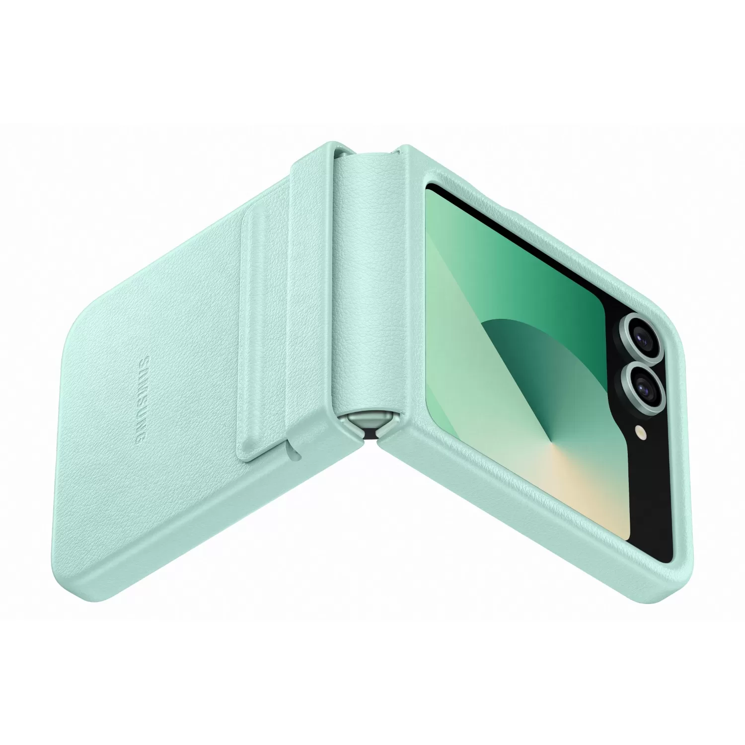 Official Samsung Galaxy Z Flip6 Vegan Leather Case – Mint - Image 2