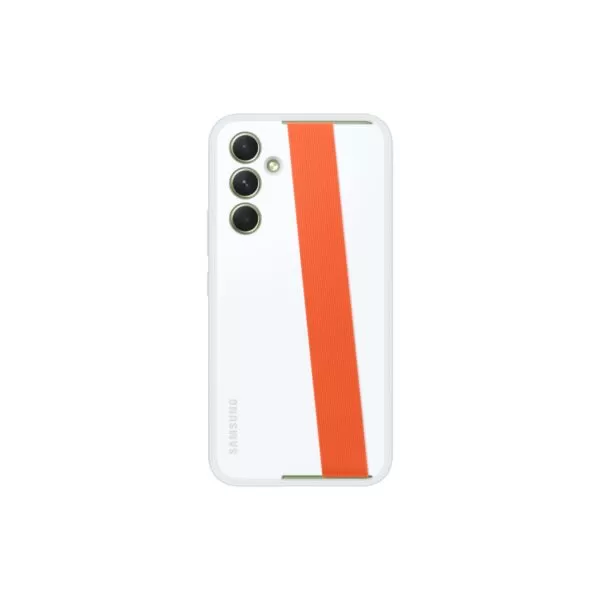 Samsung Galaxy A54 5G Case - Official Samsung Silicone Cover With Strap - White - Image 3