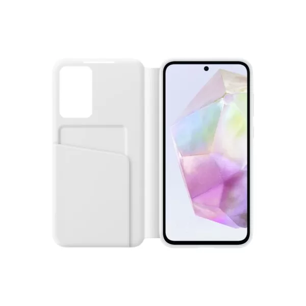 Samsung Galaxy A35 5G Case - Official Samsung S View Wallet Cover - White - Image 4