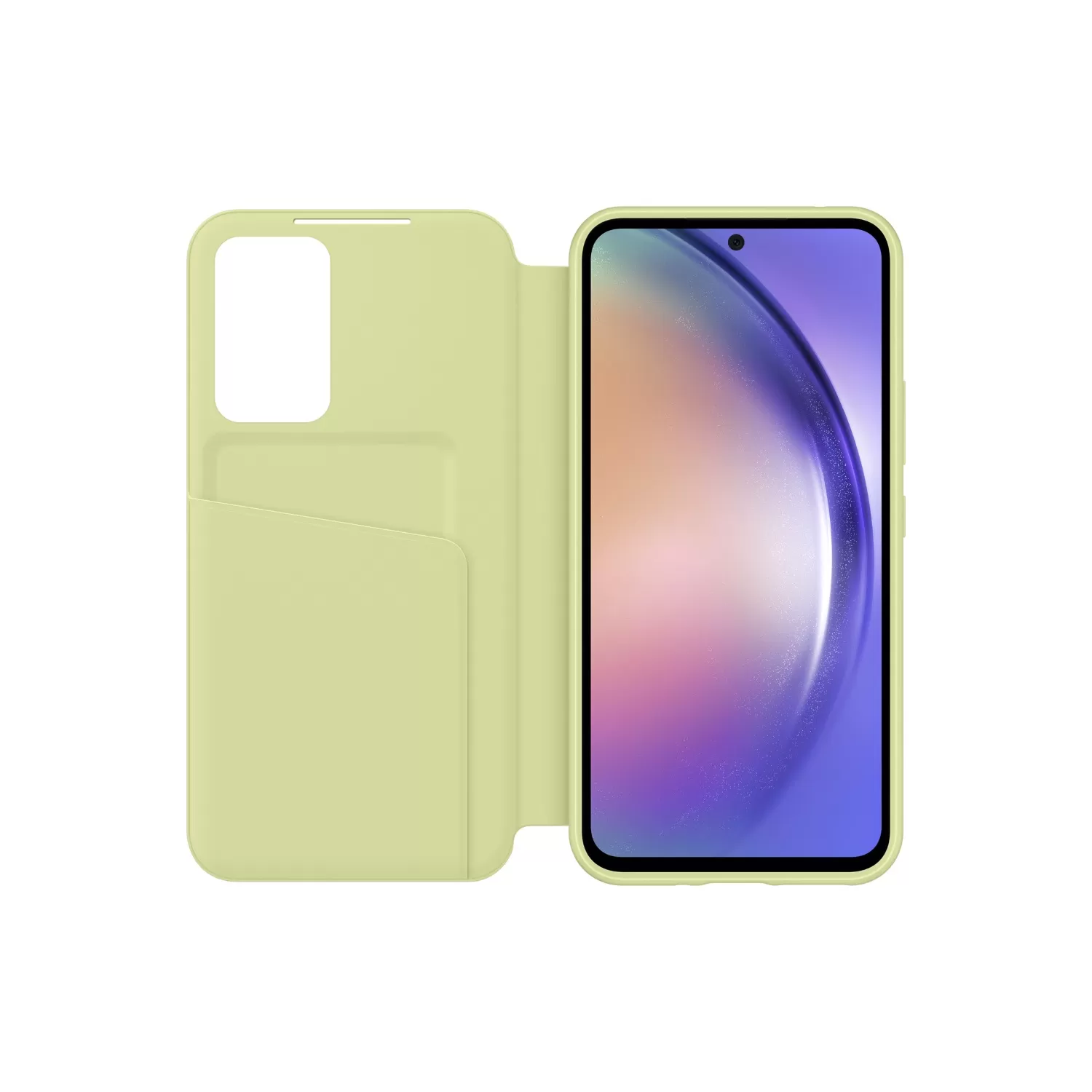Samsung Galaxy A54 5G S View Wallet Case – Lime - Image 3