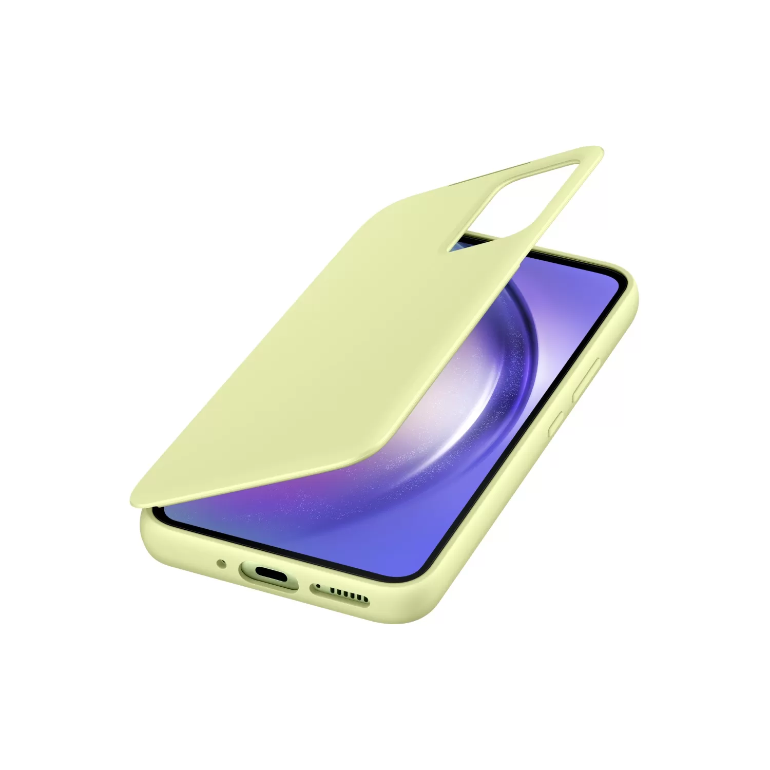 Samsung Galaxy A54 5G S View Wallet Case – Lime - Image 4