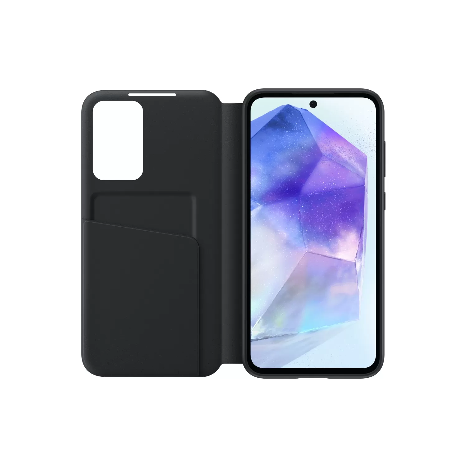 Official Samsung Galaxy A55 5G S View Wallet Case – Black - Image 4