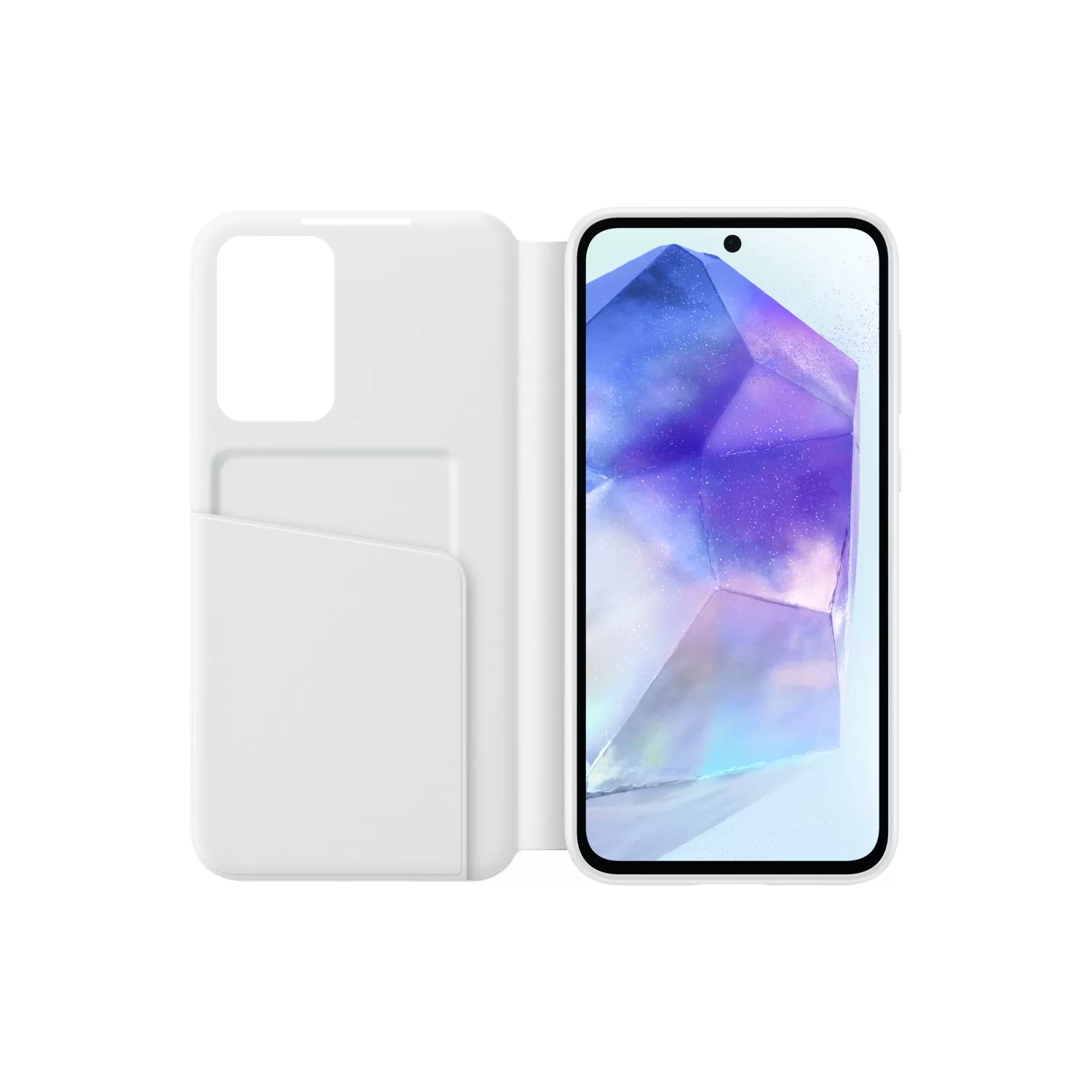 Samsung Galaxy A55 5G S View Wallet Case – White - Image 4