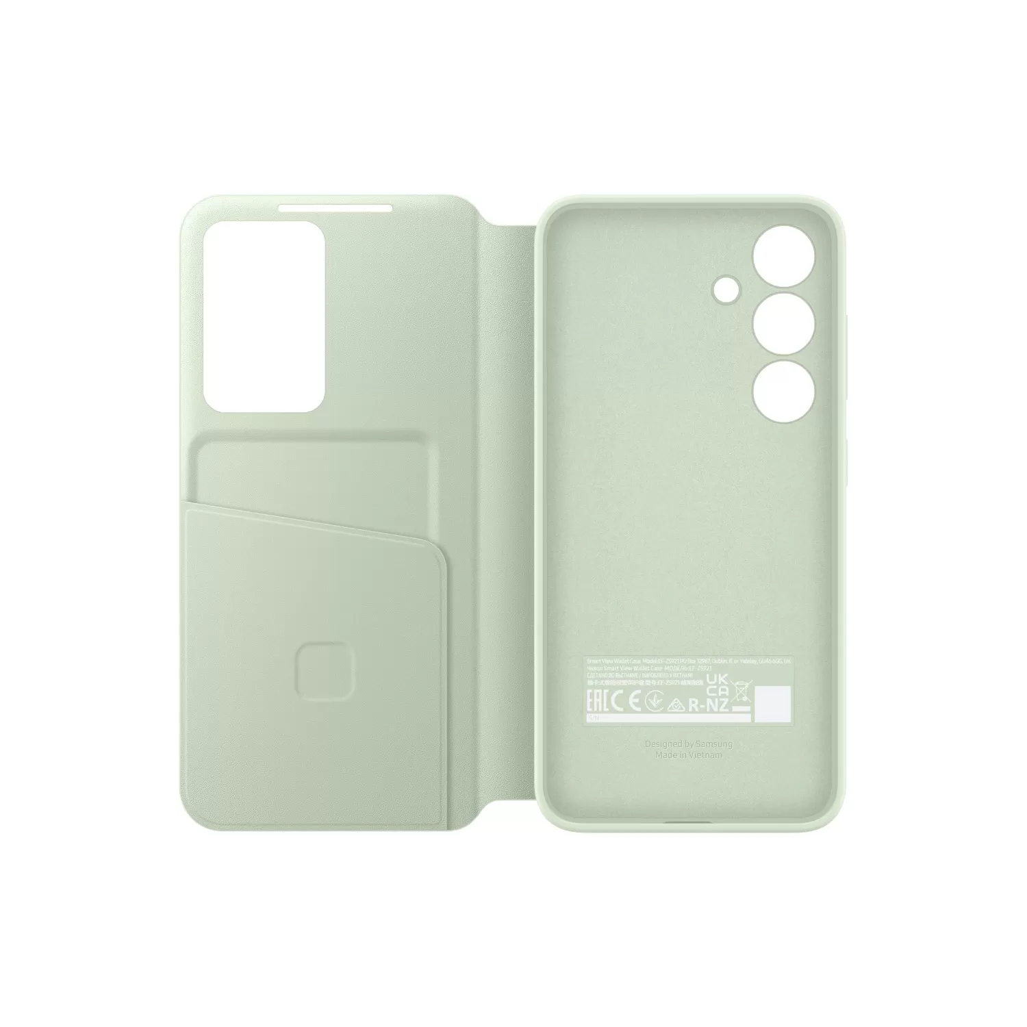 Official Samsung Galaxy S24 S View Wallet Case – Light Green