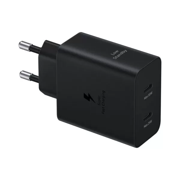 Samsung 50W Wall Charger - Fast Charging Adapter 2 Port Black