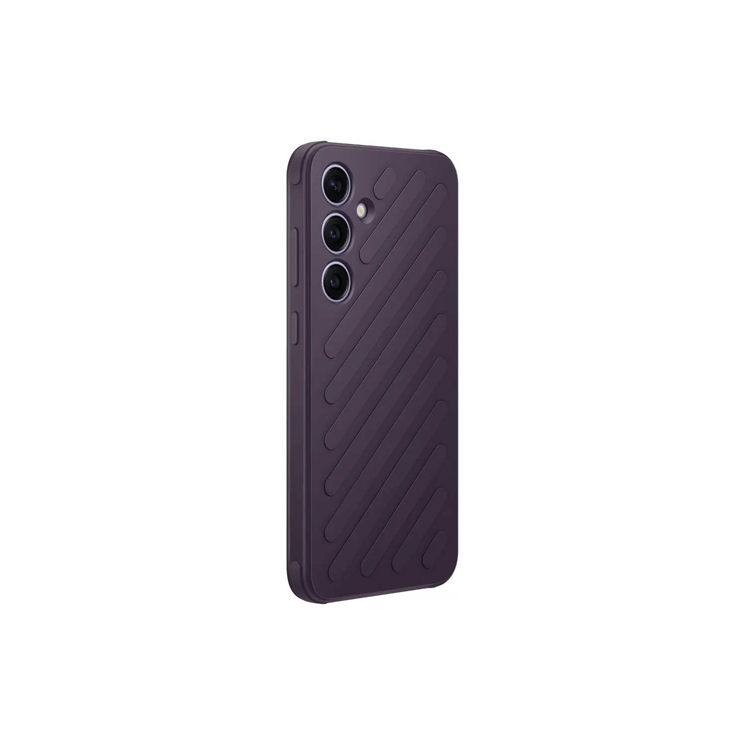 Angled view of the Samsung Shield Cover for Samsung Galaxy S24+ in dark violet