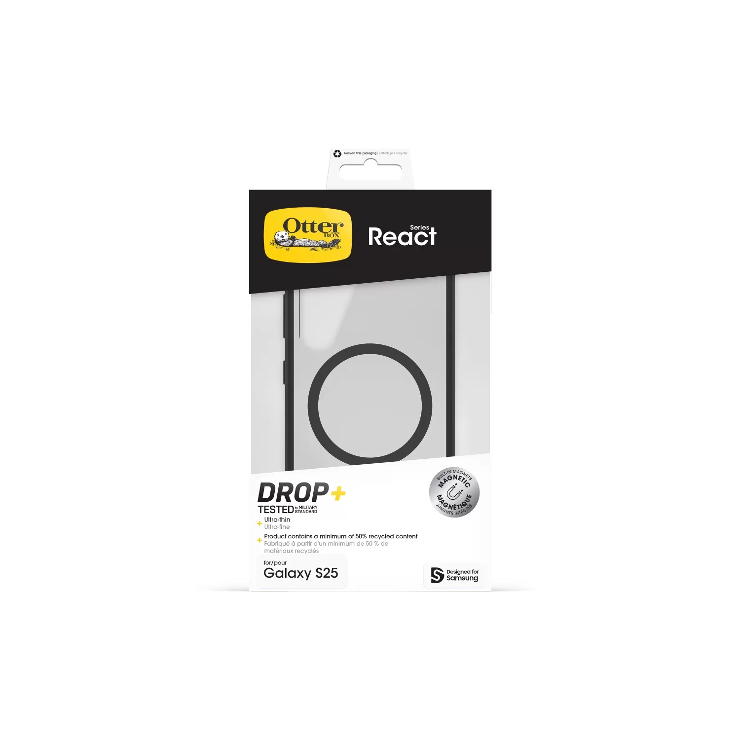 Official Samsung Galaxy S25 React Magnetic Case – Clear - Image 5