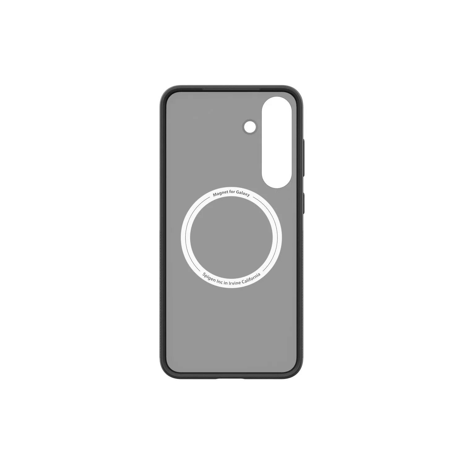 Close-up of the integrated magnetic ring on the Samsung Capella Case for Samsung Galaxy S25 Plus in frost black