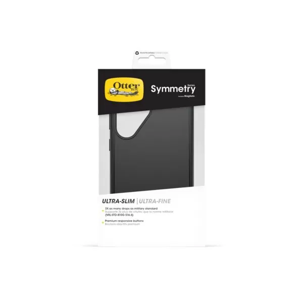 Retail packaging of the Samsung S25 Ultra Cover Symmetry Case in Black