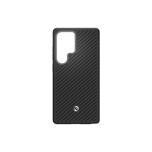 Back view of the Samsung S25 Ultra Case Enzo Aramid Cover showing its carbon-finished shel