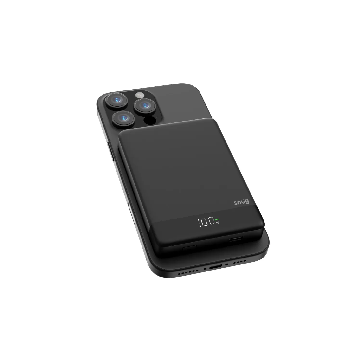 Snug 10000mAh Magnetic Wireless Power Bank - 10W - Black - Image 4