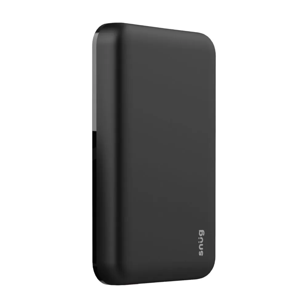 Lightweight and compact this 10W Snug 5000mAh Wireless Power Bank is on standby to charge you up the moment you need it.